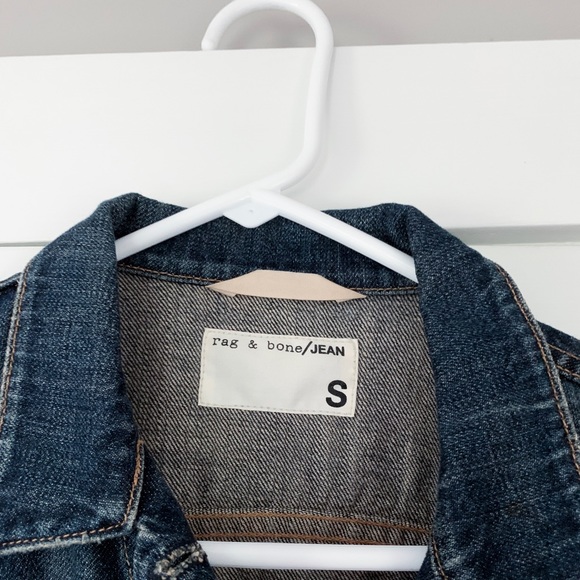 Rag & Bone Jean Jacket with Leather Sleeves - Picture 2 of 3